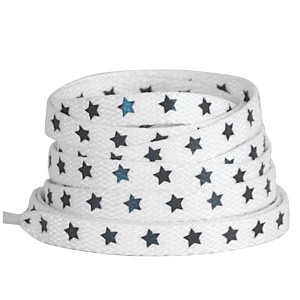 INSPIRE CHIC Reflective Stars Colorful Cool Flat Shoe Laces for Athletic Running Sneakers 2 Pairs - 1 of 3