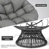 YOOCOZZ Ergonomic Swivel Wicker Chair with Ultra-Thick Cushion and Adjustable Height - 4 of 4