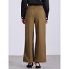 Allegra K Women's Fall Winter Wool Blend High Waist Wide Leg Business Casual Pants - 3 of 4