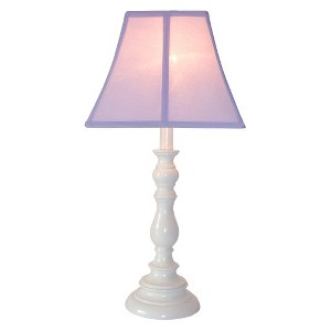 White Resin Table Lamp - Purple (Lamp Only)