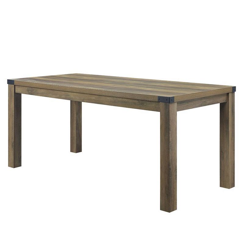 Abiram 71&#34; Dining Tables Rustic Oak - Acme Furniture, 6 of 7