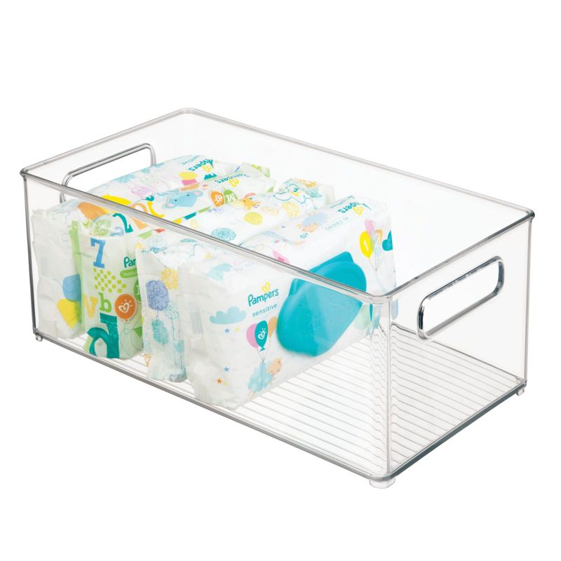 mDesign Plastic Nursery Storage Container Bin with Handles, 1 of 9