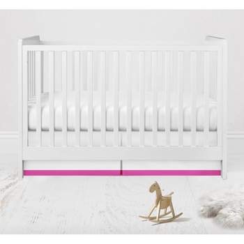 Bacati - MixNMatch Pink Band Crib/Toddler ruffles/skirt