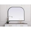 Elegant Lighting Metal Frame Arch Mirror 40x34 Inch in Black - 4 of 4