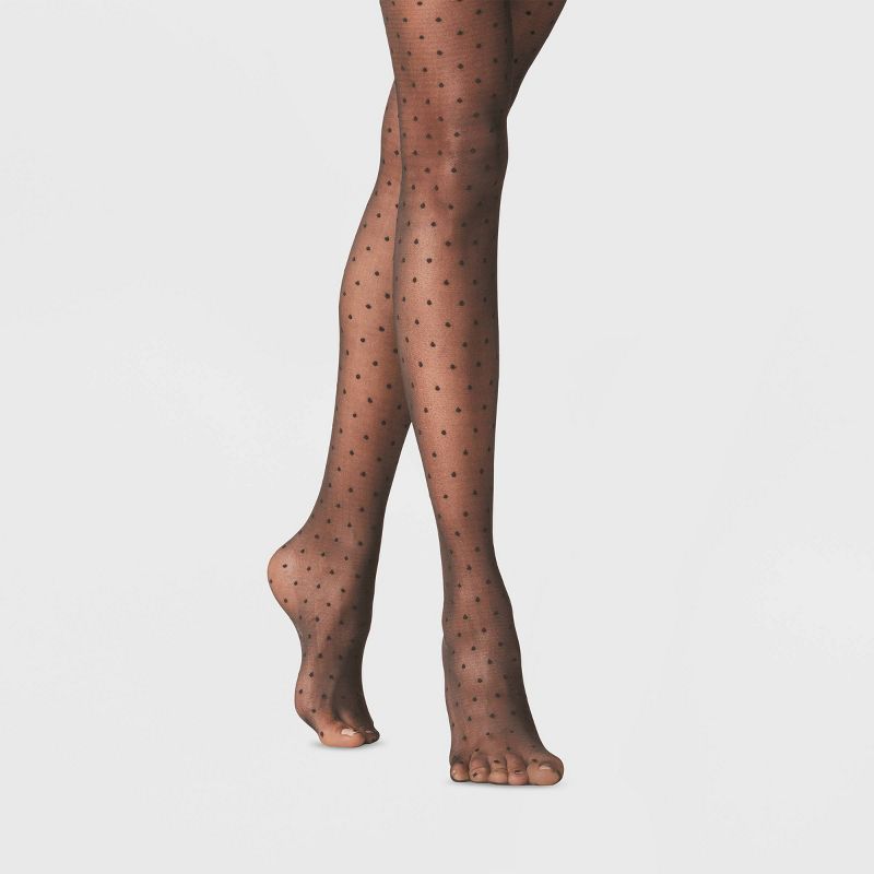 Women's Polka Dot Sheer Tights - A New Day&#153;, 1 of 2