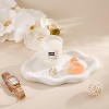 Attop Ceramic Jewelry Tray Trinket Dish, Decorative Cloud Vanity Key Tray Ring Holder Dish White, Medium - 2 of 4