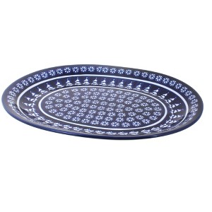 Blue Rose Polish Pottery Zaklady Large Oval Serving Platter - 1 of 1