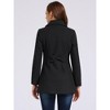 INSPIRE CHIC Women's Turn Down Collar A-Line Single-Breasted Winter Overcoat with Pockets - 4 of 4