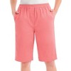 Collections Etc Stretch Twill Elastic Waist Pull-On Bermuda Shorts - 4 of 4