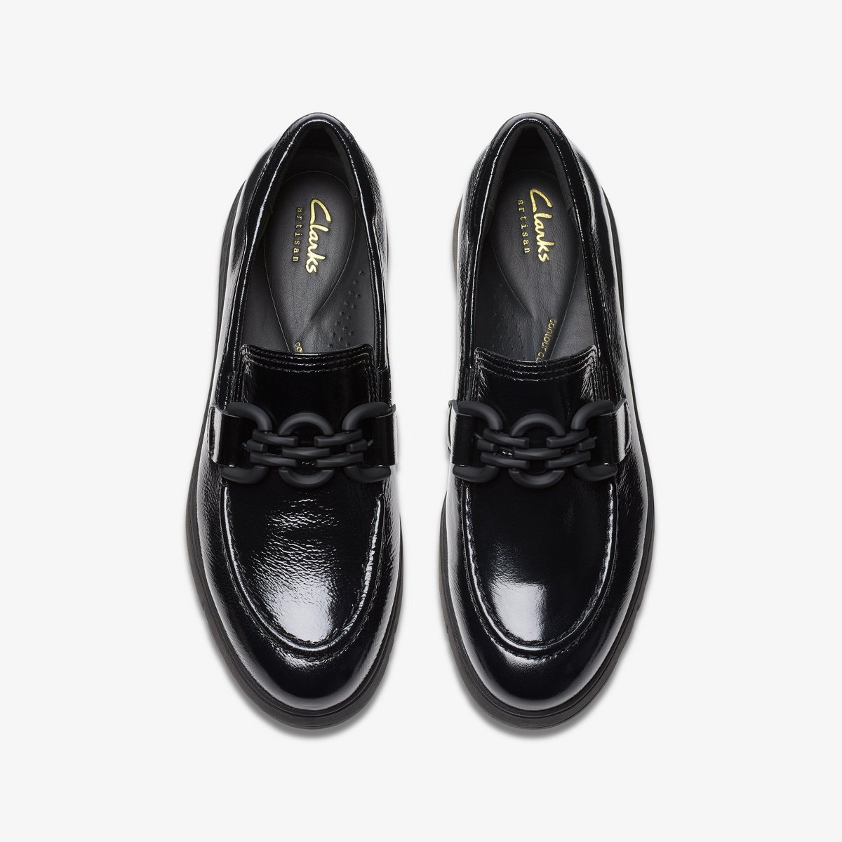 Обувь Clarks Womens Loriini Izzy Black Patent Shoes 9 Medium — фото 6