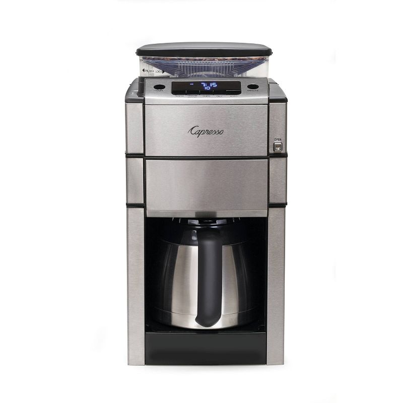 Capresso 10-Cup Coffee Maker with Burr Grinder/Thermal Carafe &#8211; Stainless Steel CoffeeTEAM 488.05, 6 of 8