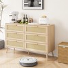 GDFStudio Sardis Boho 6-Drawer Wood and Rattan Dresser - 4 of 4