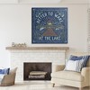 Stupell Industries Blue Wake at Lake Phrase Canvas Wall Art - 2 of 4