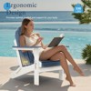 Aoodor HDPE Outdoor All-Weather Folding Adirondack Chair for Patio, Garden, Backyard, Deck Lawn Fire Pit 32'' (L) x 29'' (W) x 37'' (H) - 2 of 4