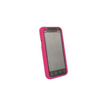 Sprint Branded HTC Evo 3D Protective Cover Silicone Rubber Gel Skin Case - Raspberry Pink