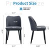 Dining Chairs Set of 2, Upholstered Side Chairs with Padded Seat and Wood Legs, Modern Chairs for Kitchen, Living Room, Restaurant - 2 of 4