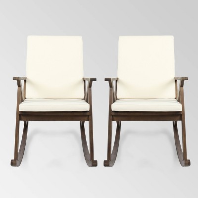 Gus 2pk Acacia Wood Rocking Chair - Christopher Knight Home