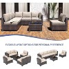 Outdoor Patio Furniture Set, PE Wicker Sectional Sofa Set with Cushions and Coffee Table, All-Weather Patio Conversation Set - 2 of 4