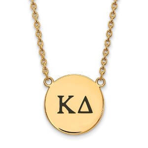 Black Bow Jewelry 14k Yellow Gold Plated Sterling Silver Kappa Delta Greek Life Necklace 18 Inch - 1 of 4