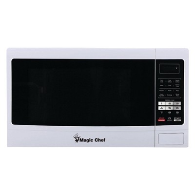 Magic Chef MCM1611W 1100 Watt 1.6 Cubic Feet Microwave with Digital Touch Controls and Display, White