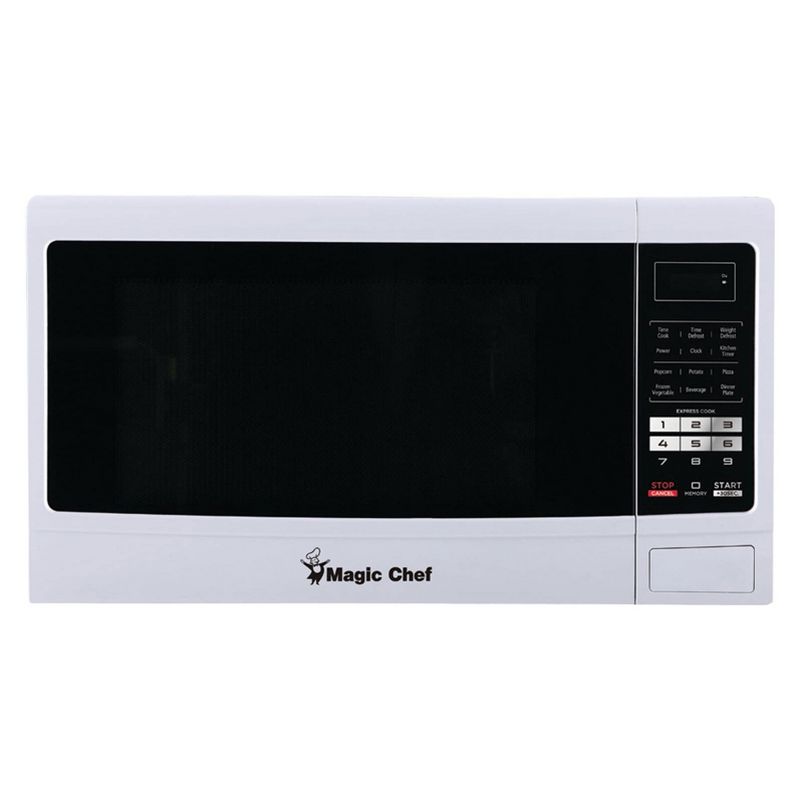 Magic Chef MCM1611W 1100 Watt 1.6 Cubic Feet Microwave with Digital Touch Controls and Display, White, 1 of 7