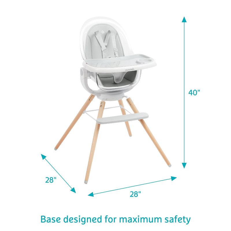 Munchkin Cloud Baby High Chair with 360&#176; Swivel - Clear, 6 of 18