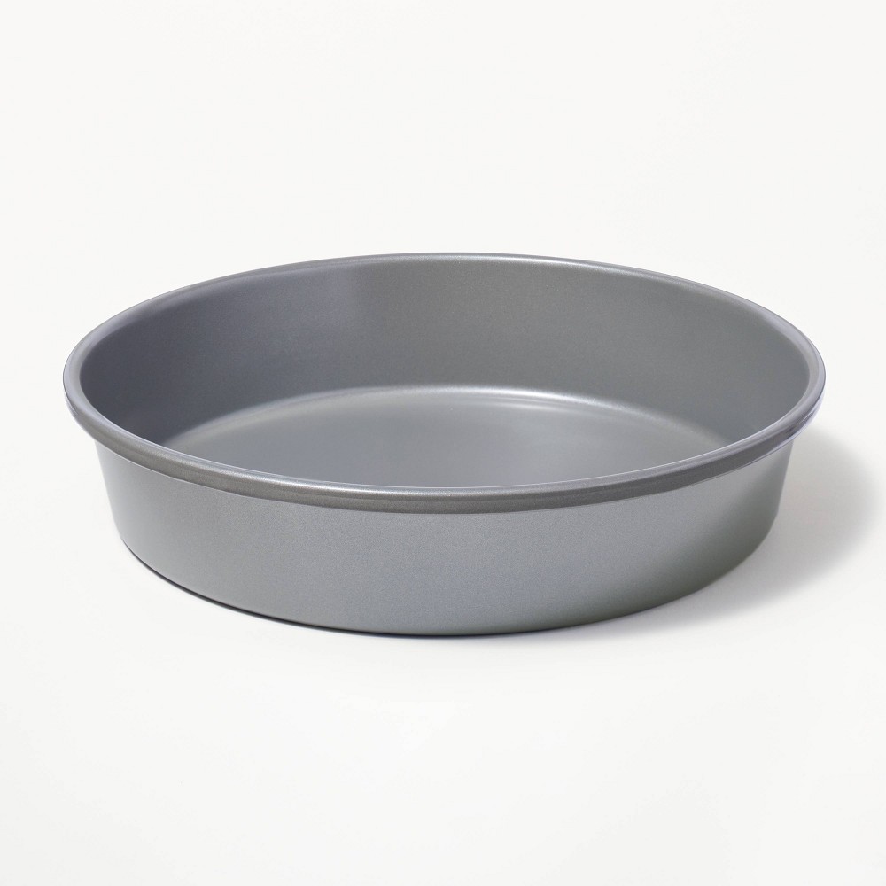 Photos - Pan 9" Nonstick Aluminized Steel Round Baking  Gray - Figmint™