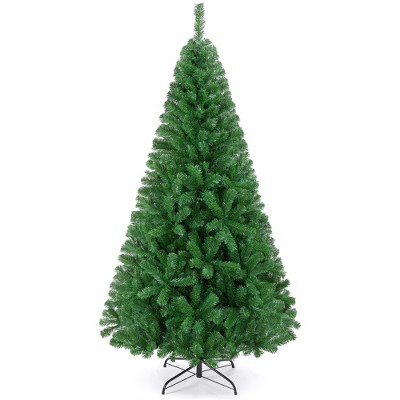 Yaheetech 6Ft/7.5Ft Artificial Christmas Tree with Stand & PVC Tips Lifelike Tree, Green