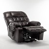 TiramisuBest Recliners Lift Chair Relax Sofa Chair Livingroom Furniture Living Room Power Electric Reclining with Brown PU for Recliners & M - 2 of 4