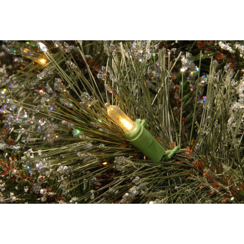 6.5' Pre-Lit Glittery Bristle Slim Pine Artificial Christmas Tree Clear Lights - National Tree Company, 4 of 6