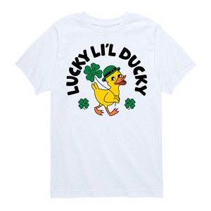 Boys' - Instant Message - St. Patrick's Day Lucky Lil Ducky Short Sleeve Graphic T-Shirt - 1 of 4