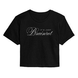 Women's - Instant Message - Brainrot Cropped Graphic T-Shirt - 1 of 4