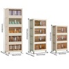 VYNXARIA 19.69" Side Wide Folding Storage Cabinet ,4 Tiers - 4 of 4