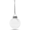 Juvale 36 Pack Mini Clear Fillable Christmas Ornaments for Crafts, Plastic Balls for Holiday Decorations, 2 In - 4 of 4