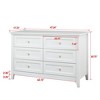 NicBex 6 Drawer Dresser for Bedroom,Classical Drawer with Retro Round Handle,Dressers for Dining Room, Living Room,Kitchen Corridor,off-White - 3 of 4