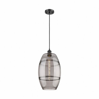 Vaz - 1 Light Cord Hung Mini Pendant In Industrial Style-18.5 Inches Tall and 10 Inches Wide