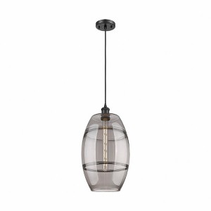 Vaz - 1 Light Cord Hung Mini Pendant In Industrial Style-18.5 Inches Tall and 10 Inches Wide - 1 of 1