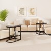 Tangkula 2PCS C-Shaped Side Table Compact 2-tier Storage End Table for Small Space - 2 of 4