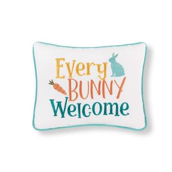 C&F Home 9" x 12" Every Bunny Welcome Embroidered Throw Pillow