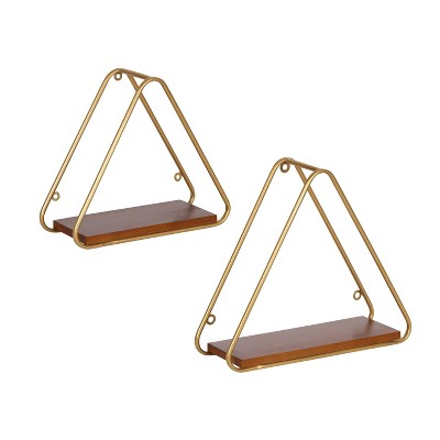 2pc Tilde Triangle Accent Shelf Set - Kate & Laurel All Things Decor