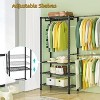 Homdox Heavy Duty Clothes Rack 870LBS - Extendable Rod, Adjustable Portable Garment Organizer, Freestanding Closet System 13.78"Dx90"Wx71"H Black - 3 of 4