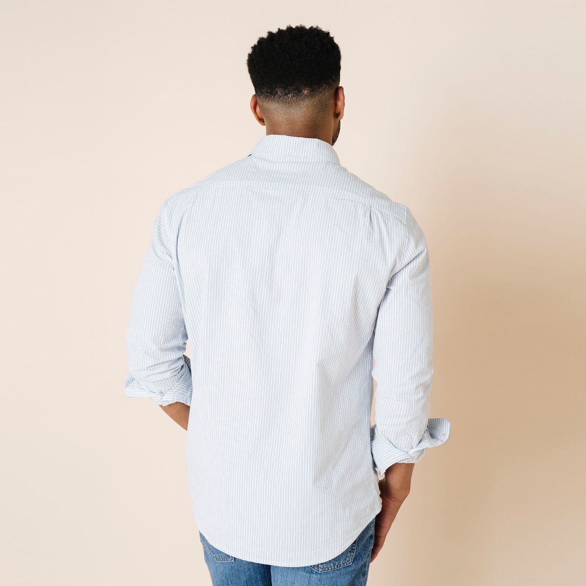 Hope & Henry Mens' Long Sleeve Stretch Poplin Button Down Shirt - thumbnail 3