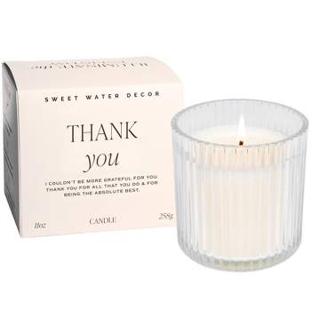 Sweet Water Decor Thank You 11oz Ribbed Candle with Gift Box