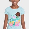 Girls' Karma's World Short Sleeve Graphic T-Shirt - Aqua Blue - 2 of 3