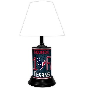 NFL 18-inch Desk/Table Lamp with Shade, #1 Fan with Team Logo, Houston Texans - 1 of 3