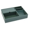 Juvale 5 Compartment Faux Leather Valet Catchall Tray Organizer for Wallet, Keys, Phone, Emerald Green, 10x7.3x2 in - 3 of 4