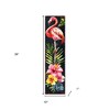 HomeRoots 36" Black Pink And Coral Solid Wood Flamingo Porch Sign - 3 of 4