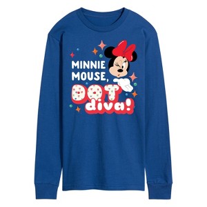 Men's - Disney - Minnie Dot Diva Long Sleeve Graphic T-Shirt - 1 of 4