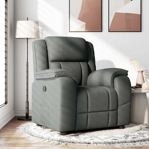 vidaXL Recliner Chair Dark Grey Fabric (100% polyester), metal, plywood - 1 of 4