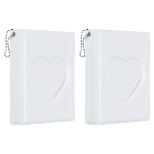 Unique Bargains Love Heart PVC Material Photocard Binder Album with 32 Pockets 4.3"x3.3" 2 Pcs - 1 of 4